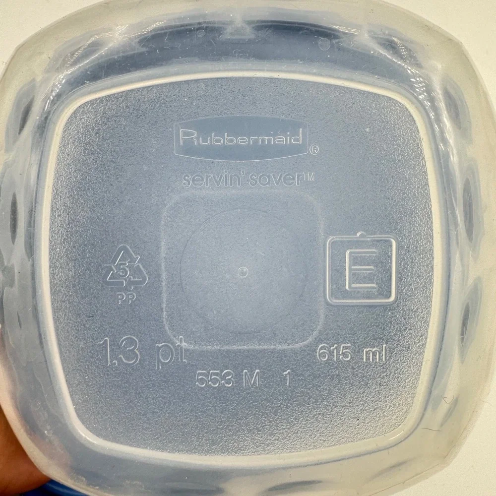 Rubbermaid Food Storage Containers Blue Servin Saver Set 1.3 2.4 6.5